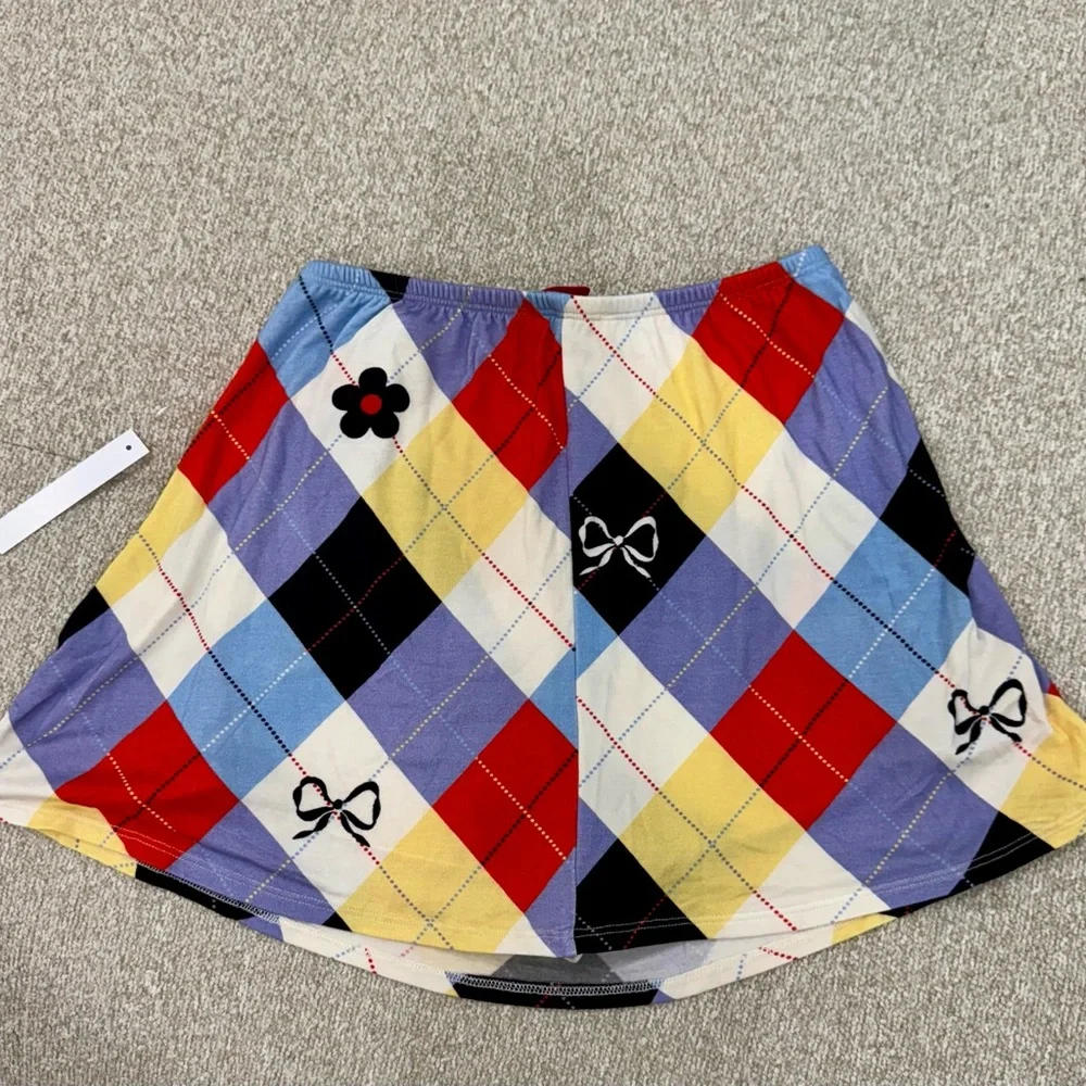 NWT LISA SAYS GAH CIRQUE ARGYLE DARCY SKORT - Picture 6 of 8